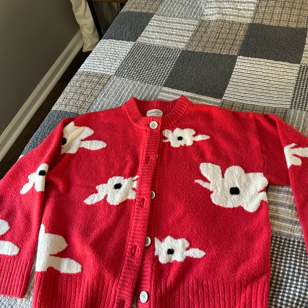 Universal Thread Red Floral Button-Up Cardigan - image 2